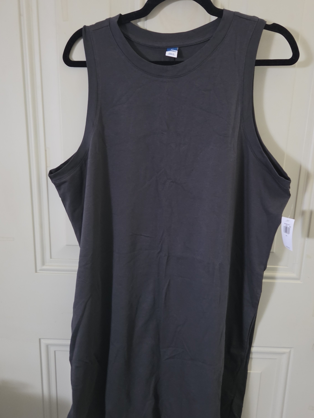 Old Navy Charcoal Gray Sleeveless Tank Dress swim cover up XL 505